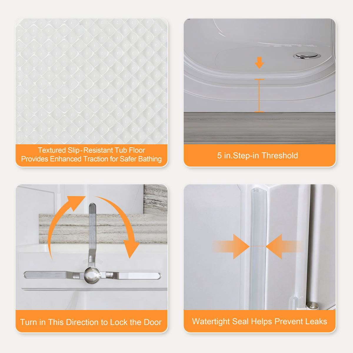 57 in. x 30 in. Walk-In Whirlpool Bathtub with Outward-Swing Door, Low Threshold and Right-Hand Drain in White