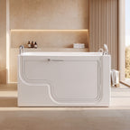 57 in. x 30 in. Walk-In Whirlpool Bathtub with Outward-Swing Door, Low Threshold and Right-Hand Drain in White