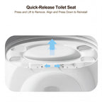 10 in. Rough-In 1.0/1.28 GPF Dual-Flush One-Piece Elongated 19 in. Chair Height Toilet with Soft-Close Seat in White