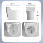 10 in. Rough-In 1.0/1.28 GPF Dual-Flush One-Piece Elongated 19 in. Chair Height Toilet with Soft-Close Seat in White
