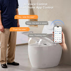 One-Piece Smart Bidet Toilet with Fold-Up Support Armrests, Backrest, Heated Seat and Auto Flush in White